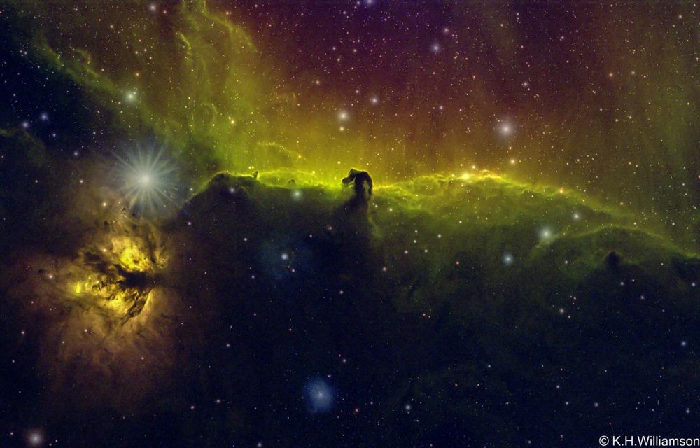 Horsehead (B33) and Flame Nebula (NGC 2024)